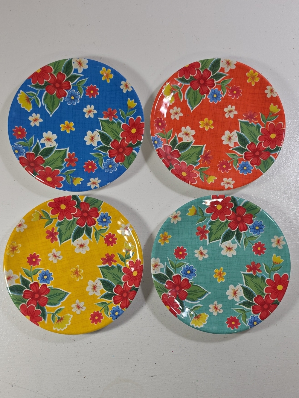 Nancy Green Certified International Frida Floral Melamine 6" Small Plates Set